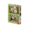 Puzzle Pejsek a kočička na zahradě 2x48 dílků - slide 0