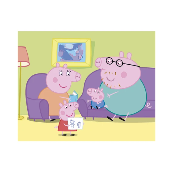 Dřevěné kostky Peppa Pig: Veselý den – 20 kostek - slide 7