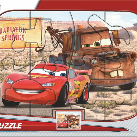 Puzzle Cars: Blesk & Burák 12 dílků deskové - slide 1