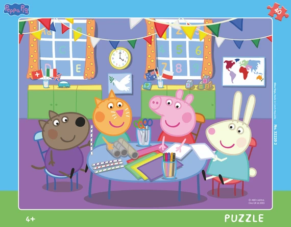 Puzzle Peppa Pig: Ve školce 40 dílků deskové - slide 1