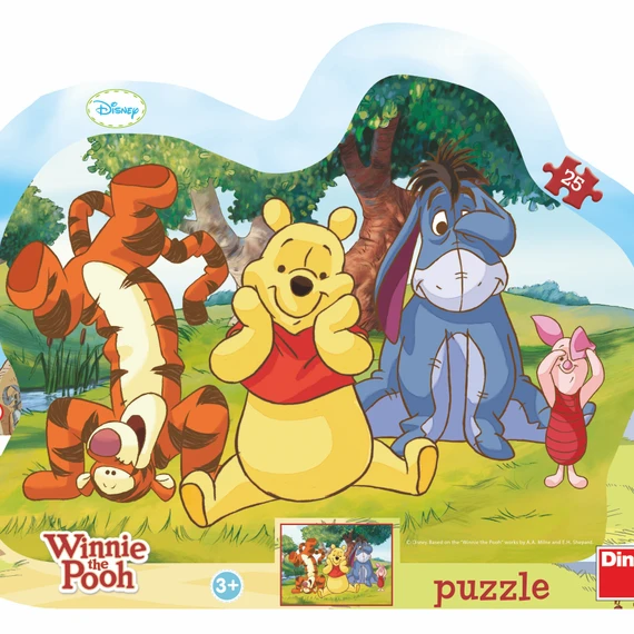 Puzzle Schovávaná s Medvídkem Pú 25 dílků deskové - slide 1