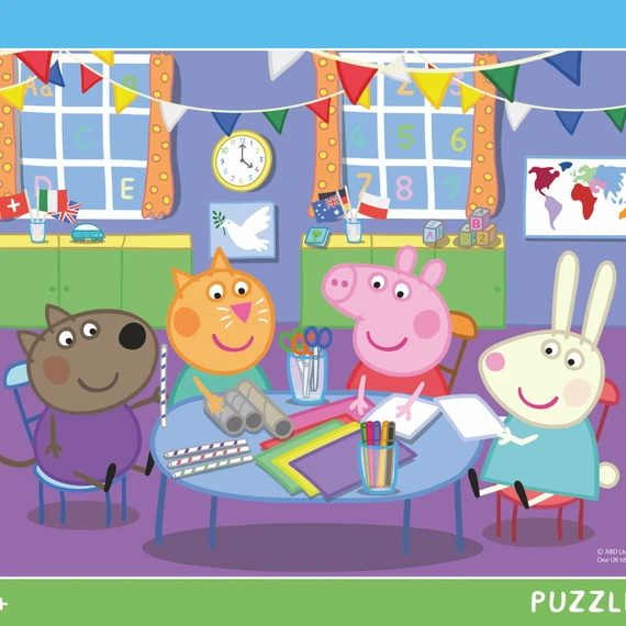 Puzzle Peppa Pig: Ve školce 40 dílků deskové - slide 1