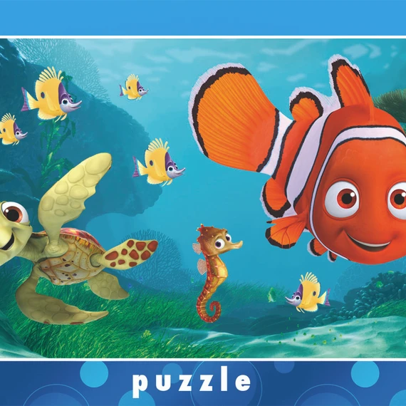 Puzzle Nemo a želva 15 dílků deskové - slide 1